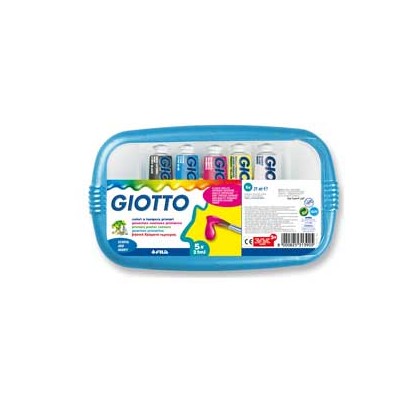 BOX 5 TUBETTI TEMPERA 21ML GIOTTO TUBO 7 ASSORTITO 32710000