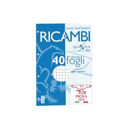 RICAMBI FORATI A4 4MM QUAXIMA 40FG 80GR PIGNA 00629034M