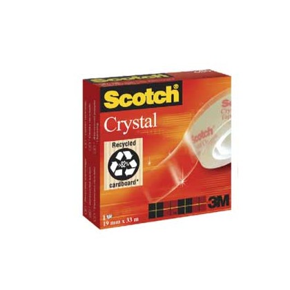 NASTRO ADESIVO Scotch CRYSTAL CLEAR 600 33MTX19MM 30598
