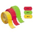 Rotolo 1500 etichette 26x12mm giallo fluo permanenti a onda Markin 3502612GI - Conf da 16 pz.