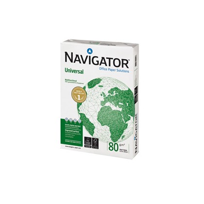 Carta da fotocopie A4 80gr 500Fg Bianca Navigator Universal (drop max 25 risme) 252X80B021297drop - Conf da 5 pz.