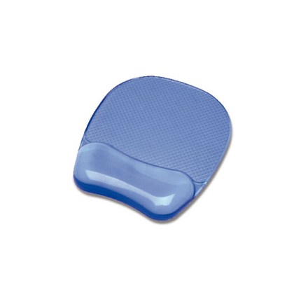 MOUSE PAD CON POGGIAPOLSI IN GEL TRASPARENTE BLU 91141