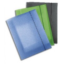 CARTELLINA CON ELASTICO EKO U110 TRASPARENTE BLU LEONARDI U110-TB - Conf da 10 pz.