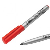 SCATOLA 12 MARCATORI POCKET 1445 ROSSO P.TONDA PERMANENTE BIC 820900