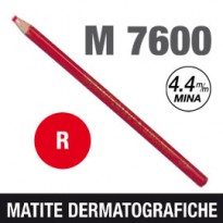 Matita dermotografica 7600 rosso UNI MITSUBISHI M 7600 R - Conf da 12 pz.