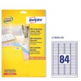 Etichette adesive L7656 bianche 25fg A4 46x11,1mm (84et/fg) inkjet/laser Avery L7656-25