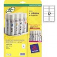 Poliestere adesivo L4776 bianco 20fg A4 99,1x42,3mm (12et/fg) laser Avery L4776-20