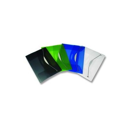 CARTELLINA CON ELASTICO IN PPL TRASP. BLU FELLOWES 40336 - Conf da 3 pz.