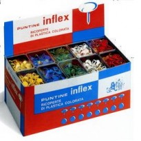 SCATOLA 50 PUNTINE BLU INFLEX PP50T10 BLU - Conf da 10 pz.