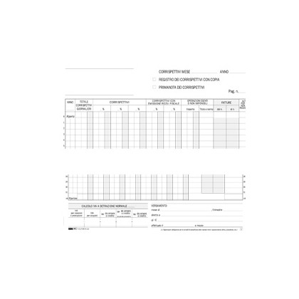 REGISTRO PRIMA NOTA IVA CORRISPETTIVI 29,7X23 13/13 FG AUTORIC. E2104A E2104A