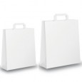 BLISTER 25 SHOPPERS 26X11X35CM BIANCO NEUTRO PIATTINA 031342