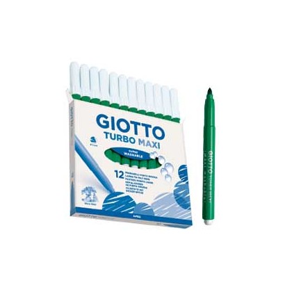 PENNARELLO TURBOMAXI VERDE CINABRO GIOTTO 456020 - Conf da 12 pz.