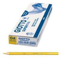 Pastello Giotto Supermina monocolore giallo scuro 04 23900400 - Conf da 12 pz.