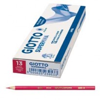 Pastello Giotto Supermina monocolore rosso carminio 13 23901300 - Conf da 12 pz.