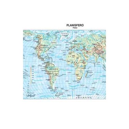 CARTA GEOGRAFICA SCOLASTICA PLASTIFICATA MONDO 297X420MM BELLETTI BS02P - Conf da 20 pz.