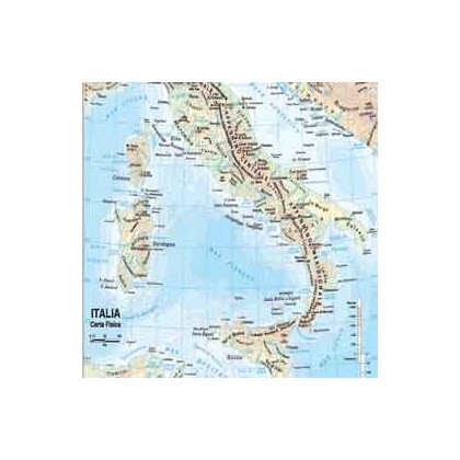 CARTA GEOGRAFICA SCOLASTICA PLASTIFICATA ITALIA 297X420MM BELLETTI BS01P - Conf da 20 pz.