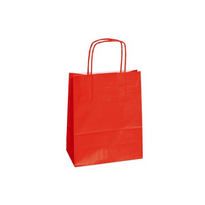 25 SHOPPERS CARTA KRAFT 45X15X50CM TWISTED rosso 047688