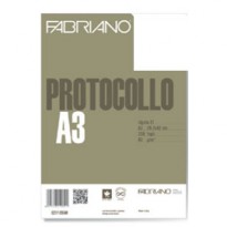 Protocollo bianco 200fg 60gr f.to A3 chiuso (21x29,7cm) Fabriano 02010560