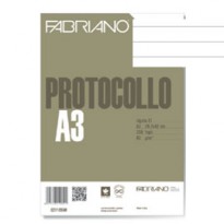 Protocollo 1rigo 200fg 60gr f.to A3 chiuso (21x29,7cm) Fabriano 02110560