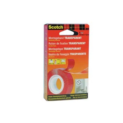 NASTRO BIADESIVO 19MMX1,5MT EXTRA-FORTE TRASPARENTE Scotch 7100135803