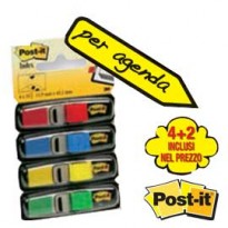 SEGNAPAGINA Post-it PACK 4+2 BLISTER 140 INDEX MINI IN 4 COLORI CLASSICI 30007