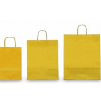 25 SHOPPERS CARTA KRAFT 36x12x41cm TWISTED giallo 073861