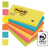 BLOCCO 100foglietti Post-it  76x127mm 655-TFEN ENERGY 72GR ASSORTITO 7100172314 - Conf da 6 pz.