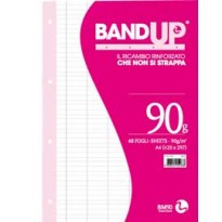 RICAMBI FORATI RINFORZATI BANDUP A4 90gr 40fg rigo di 1a BM 0105493