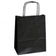 25 SHOPPERS CARTA KRAFT 36x12x41cm TWISTED nero 047572