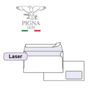 500 BUSTE BIANCHE 110x230mm C/FINESTRA 90GR stampa laser Silver 90 Strip 0220921AM