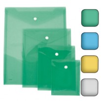 BUSTA CON BOTTONE 11,5x15,5cm - VERT. COLORI ASSORTITI LEBEZ 80200 - Conf da 12 pz.