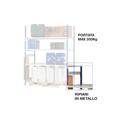 KIT 3 RIPIANI IN METALLO 100x60cm K603166