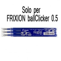 SET 3 REFILL SFERA FRIXIONball CLICKER 0.5mm BLU PILOT 006571