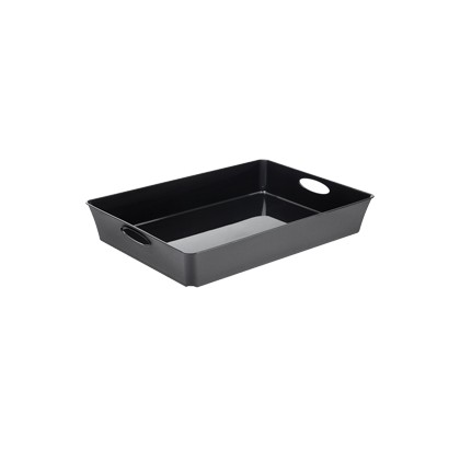 VASSOIO MULTIUSO 37,5x26,6xH6cm NERO LIVING F711249