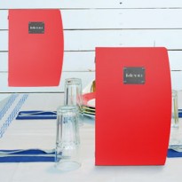 PORTA MENU A4-24x34cm ROSSO RIO con 1 INSERTO DOPPIO MC-RCA4-RD