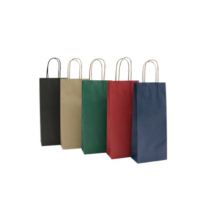 20 SHOPPERS CARTA BIOKRAFT 14X9X38CM PORTABOTTIGLIE AVANA 072215