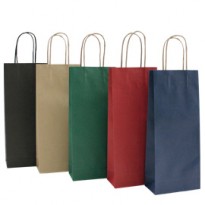 20 SHOPPERS CARTA BIOKRAFT 14X9X38CM PORTABOTTIGLIE AVANA 072215