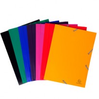 CARTELLA PPL CON ELASTICO 24x32CM MIX 7 COLORI EXACOMPTA 55900E - Conf da 60 pz.