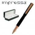 ROLLER IMPRESSA NERO-ROSEGOLD punta M MONTEVERDE J029866