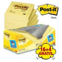 VALUE PACK 16+4 BLOCCO 100fg Post-it 76x76mm 72GR 654CY-VP20 7100172333