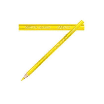 Pastello Giotto Supermina monocolore giallo fluo 51 239051 - Conf da 12 pz.