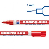 Marcatore permanente EDDING 400 punta conica rosso E-400 002 - Conf da 10 pz.
