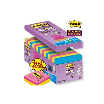 VALUE PACK 16 BLOCCO 90fg Post-it Super Sticky Z-notes 76X76MM R-330-SS-VP16 29833