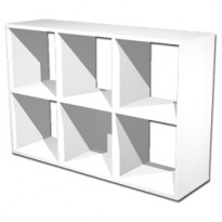 LIBRERIA 6 CASELLE 104x29,2cm-H69,8cm BIANCO - RAINBOW 6MaxC/3