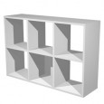 LIBRERIA 6 CASELLE 104x29,2cm-H69,8cm GRIGIO ALLUMINIO - RAINBOW 6MaxC/5