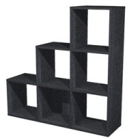 LIBRERIA 6 CASELLE a SCALARE 104x29,2cm-H103,9cm NERO VENATO - RAINBOW 6DMaxC/8