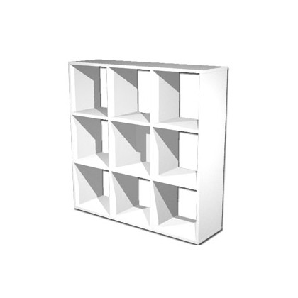 LIBRERIA 9 CASELLE 104x29,2cm-H103,9cm BIANCO - RAINBOW 9MaxC/3