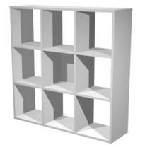 LIBRERIA 9 CASELLE 104x29,2cm-H103,9cm GRIGIO ALLUMINIO - RAINBOW 9MaxC/5