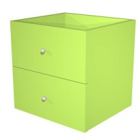 CASSETTIERA 2CASS. VERDE NEON per LIBRERIA RAINBOW 2C MaxC/V