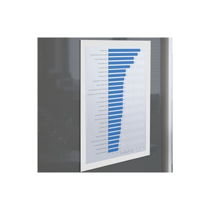 Cornice espositiva adesiva Duraframe A4 21x29,7cm bianco DURABLE 4872-02 - Conf da 2 pz.